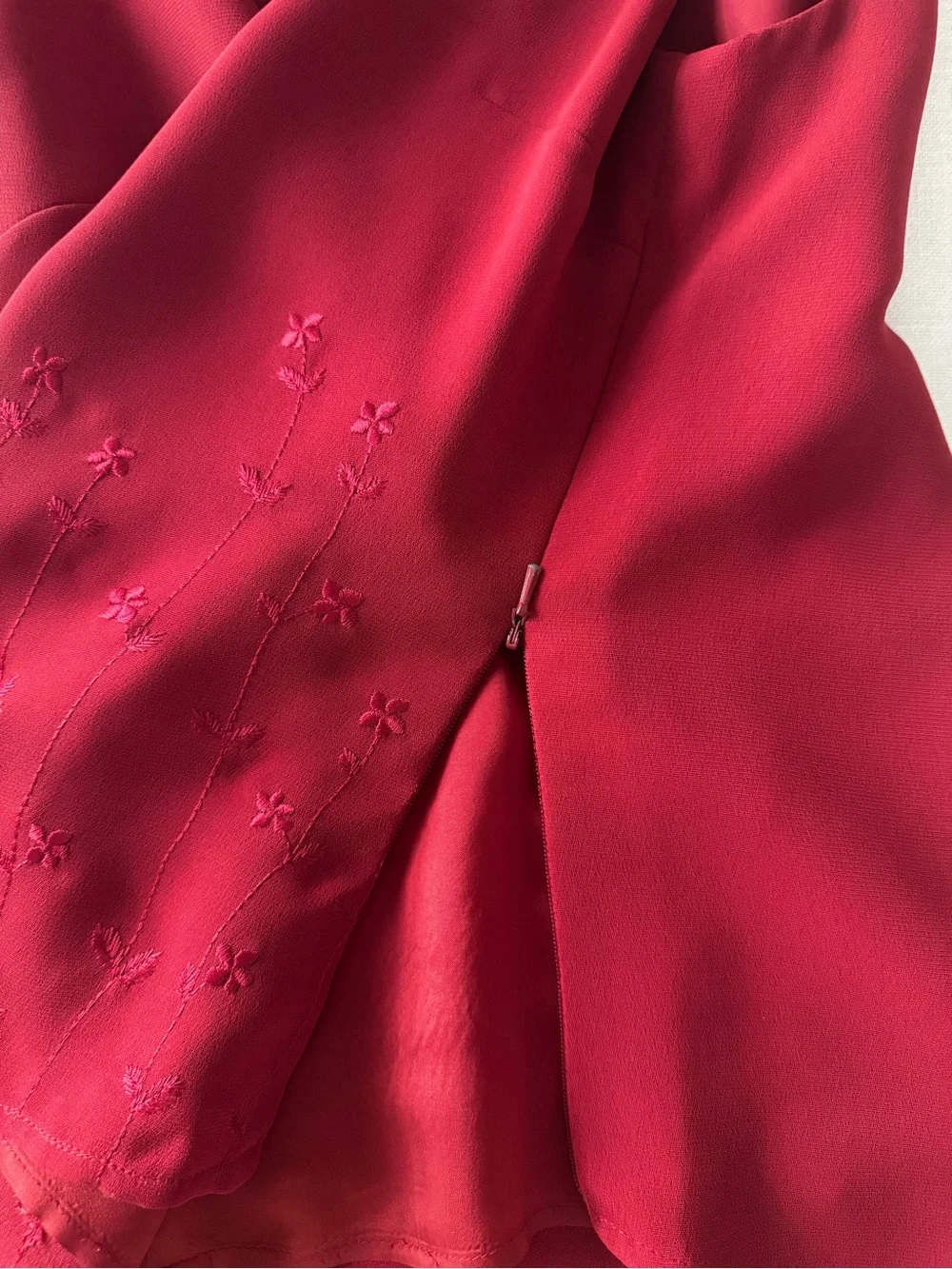 Alfani Red Sleeveless Embroidered Camisole